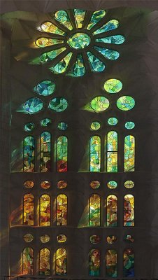 Barcelona Sagrada Familia - Stain Glass Window