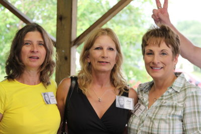 Joan, Lori and Sandy, and Sonny Bodell's bunny ears.