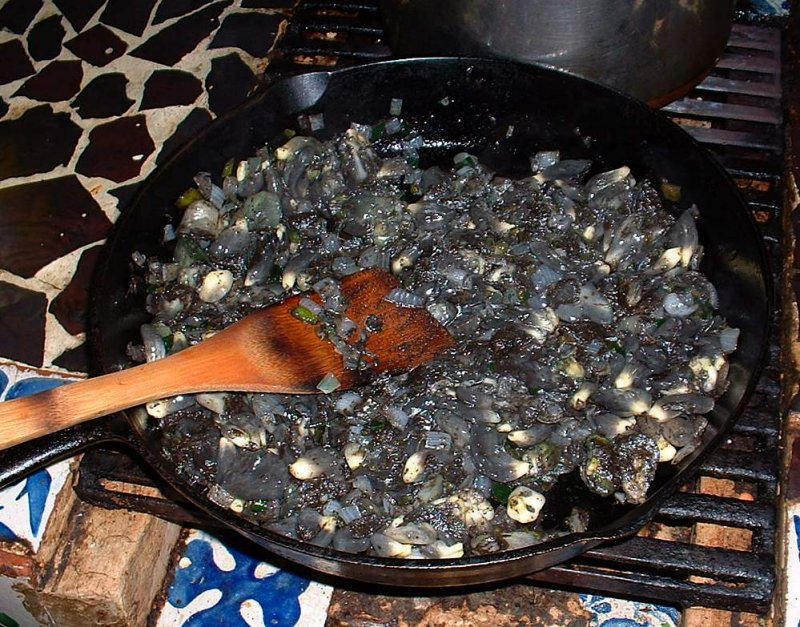 Huitlacoche in Skillet