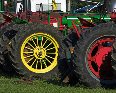 spoked tractor wheel