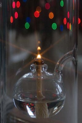 Oil Lamp Flame with Star Filter