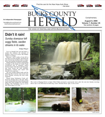 Bucks County Herald  Front Page  August 6, 2009