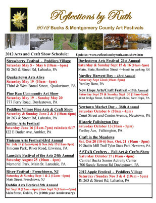 2012 Artshow Schedule