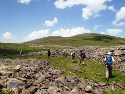 Hiking along