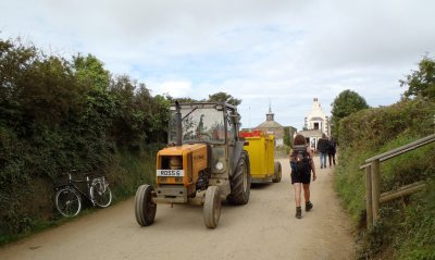 Meeting a tractor