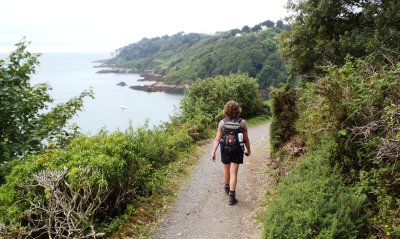 Hiking to Fermain Bay