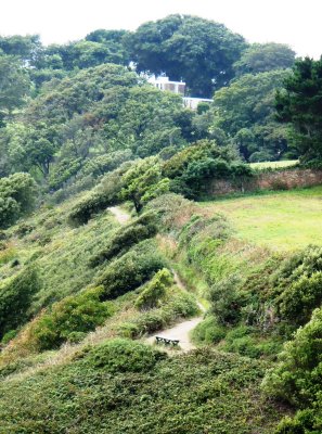 Bench at cliff path