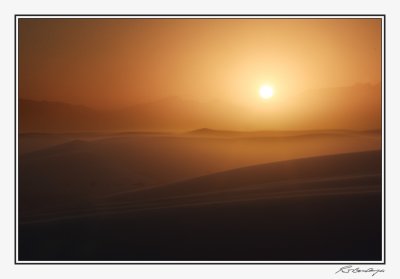 Sand Storm At Sunset
