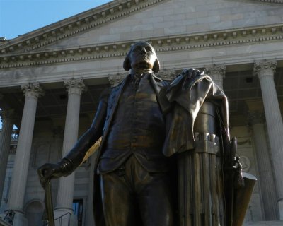 George Washington on Capitol Steps