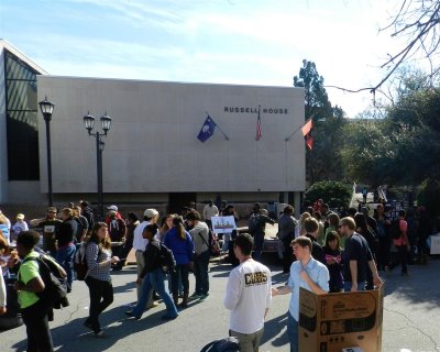 USC - Students in front of the Russell House Student Union