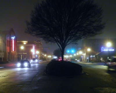 Misty night in Columbia's Vista