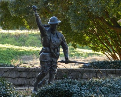WWI Doughboy Statue in Memorial Park