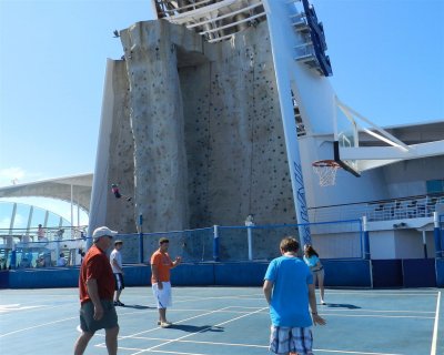 Basketball courts & climbing wall