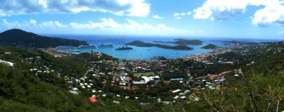 Panorama of St. Thomas Harbor and Charlotte Amalie
