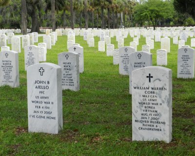 Private and Major General side-by-side in the ranks forever at Beaufort National Cemetery