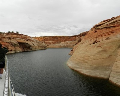 Entering Antelope Canyon by tour boat