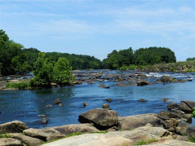 The Saluda River Rapids at low water - everyone's favorite swimming hole