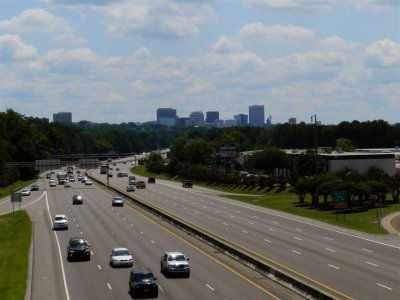 I-126 and the Columbia Skyline from the Greystone overpass