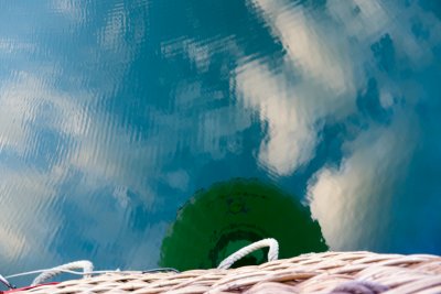 Reflection of the balloon in the water