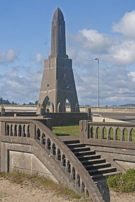 OR Alsea Bay New Bridge w Tower from Old CBM Design Alsea Bay Bridge.jpg