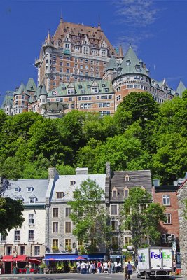 40 QC Quebec City 3 Le Chateau Frontenac viewed from Old Lower Town.jpg