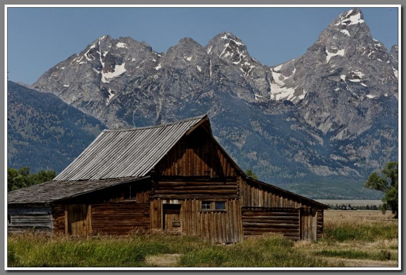 Barn and Tetons