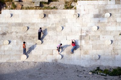 Kids on Citadel Wall