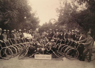 Templer bicycling club -- taken at exhibit at Eretz Israel Museum, Tel Aviv