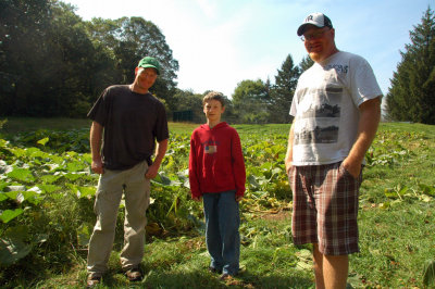 Where the big boys are grown.  John (left) and his cohorts make it look easy.