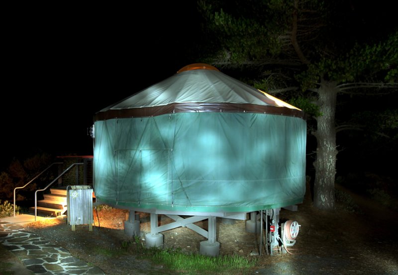 Yurt light painting