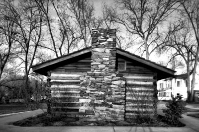 little log house
