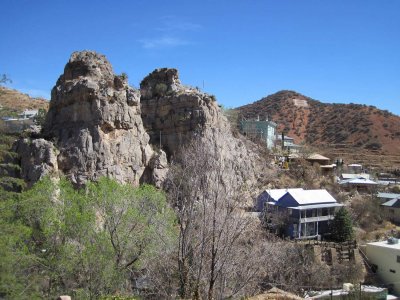 Castle Rock in Old Bisbee from atop Quality Hill