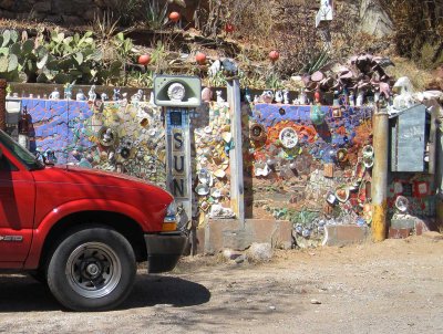 mosaic wall on lane off Maxfield road in Old Bisbee - view 2