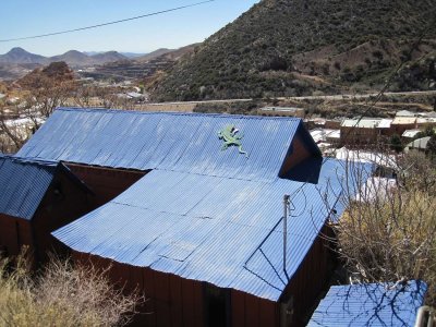 rooftop as seen from the Rose Stairs in Old Bisbee