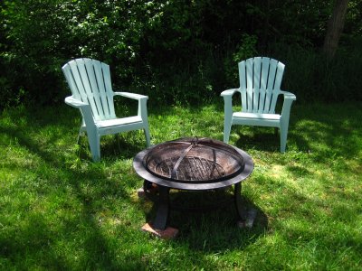 fire bowl in front garden