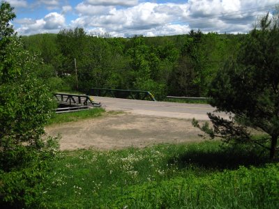 bridge over Round Hill Brook as seen from front gate