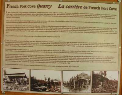 French Fort Cove Quarry - history