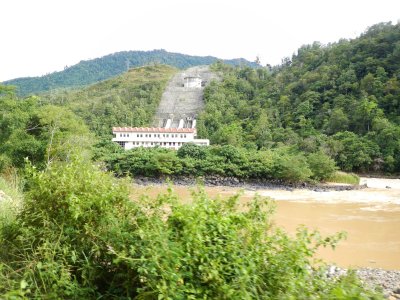 A hydro power plant up stream.