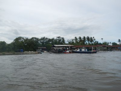 A fishing village at the river mouth