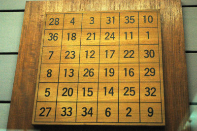 6x6 Mathematical Matrix, Tang Dynasty, Shaanxi State History Museum