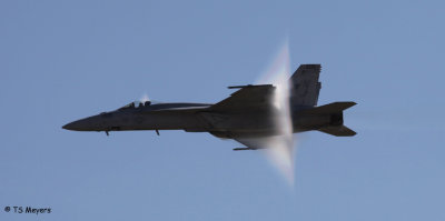 F18 Hornet breaking the sound barrier