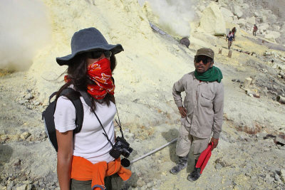 Francisca at the mine