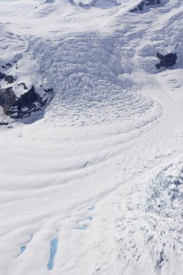 Flight over Petersburg area, glacier