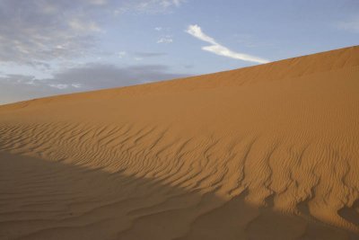 The end of the day at the desert