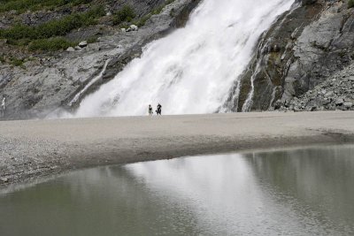 Waterfall at Mendenhall Glacier near Juneau