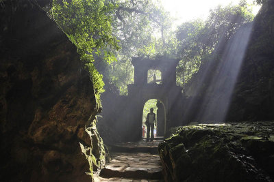 Temple entrance at Marble Mountains