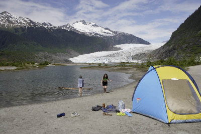 Mendenhall Glacier near Juneau, room with a view