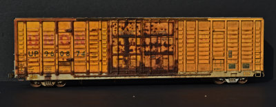 UP #960874 - Weathering moving across from left to right, now all the way across the car on side B
