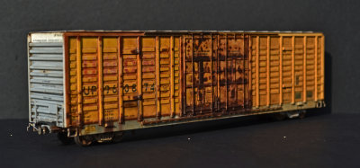 UP #960874 - Weathering moving across from left to right, now all the way across the car on side B