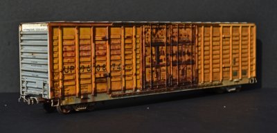 UP #960874 - Weathering moving across from left to right, now all the way across the car on side B
